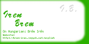iren brem business card